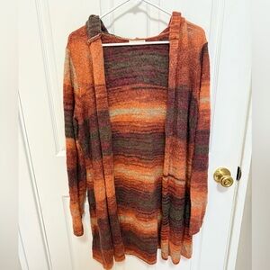 Maurices Long Hooded Cardigan Size L